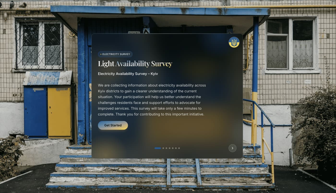 Kyiv Electricity Survey App — project by Nanakumor Princewill