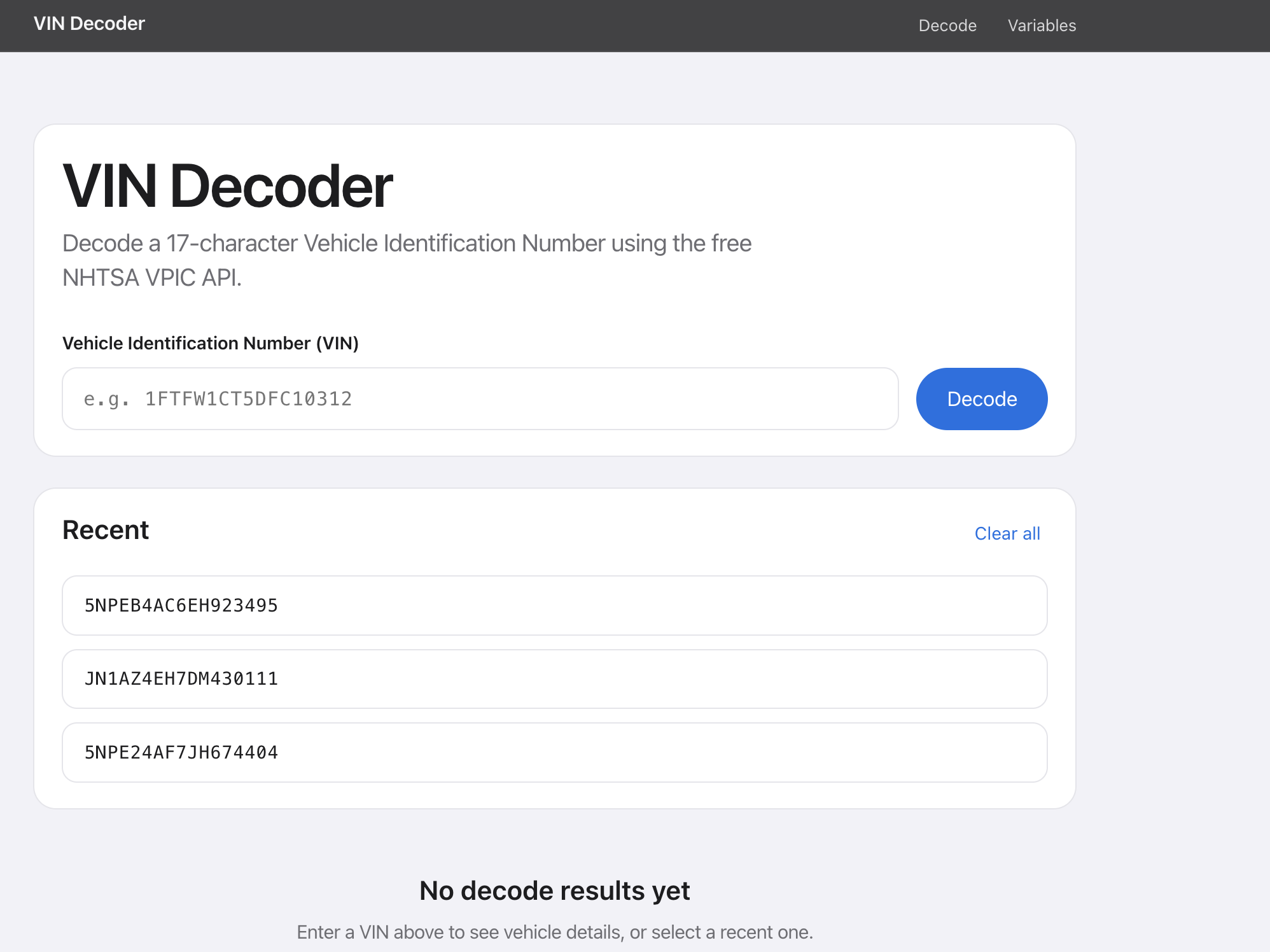 From Noisy API Output to a Reliable Tool – Building a VIN Decoder with Next.js 15, Zod, and the NHTSA VPIC API